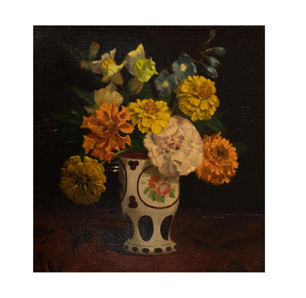 Josef Jost comparable auction result: joseph jost 1888 1969 floral still life with enameled glass vase