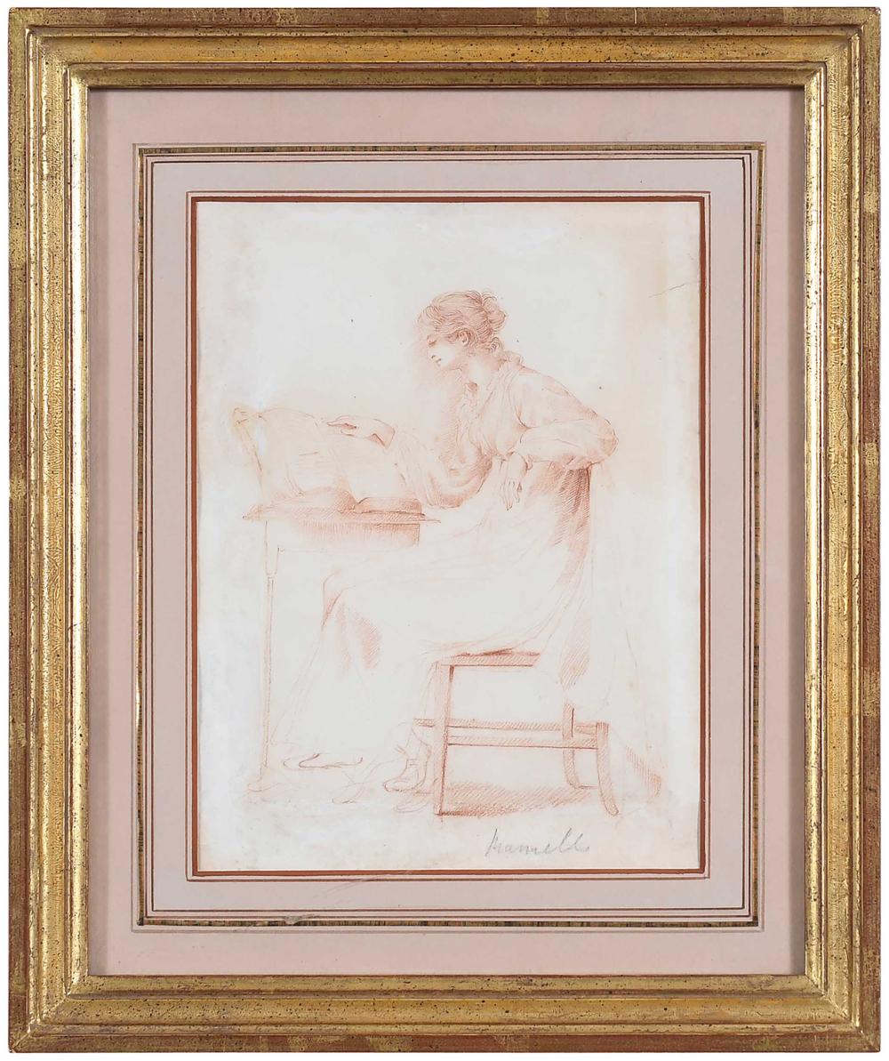 john comerford a seated lady reading a book · Brunk Auctions · 2024-09-26 John Comerford comparable auction result: john comerford a seated lady reading a book