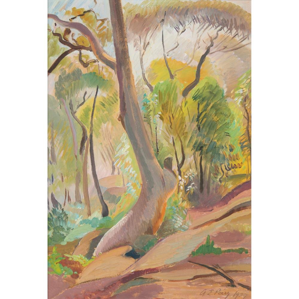 Adelaide Perry comparable auction result: adelaide perry 1891 1973 gums 1937 oil on board 34 x 23 5cm