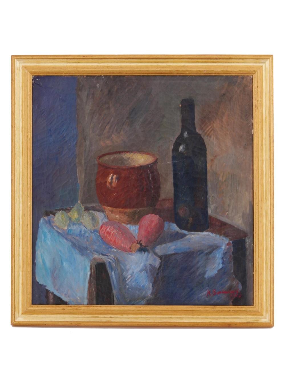 Nikolai Vechtomov comparable auction result: russian still life oil painting by nikolai vechtomov