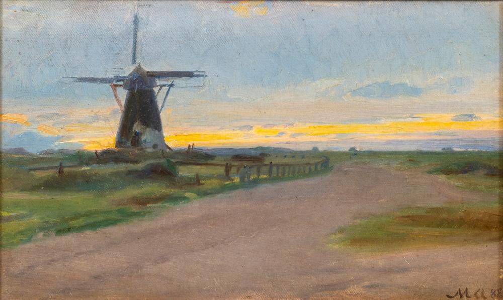 Michael Ancher comparable auction result: michael ancher frigaard 1849 skagen 1927 old wind mill