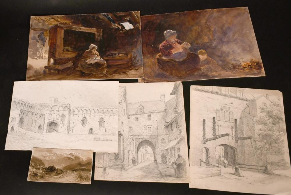 David Law comparable auction result: david law 1831 1901 a collection of thirteen unframed watercolours and pencil drawings and prints mostly 9