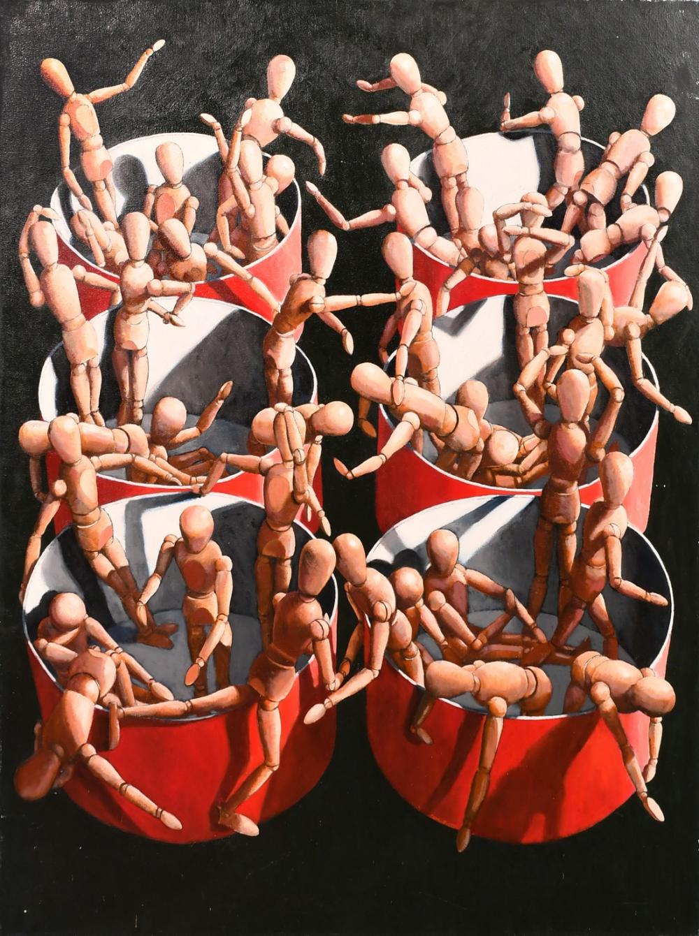Derek William Carruthers comparable auction result: derek carruthers 1935 2021 still life with artist s mannequins oil on canvas 60 x 48 152 x 122cm