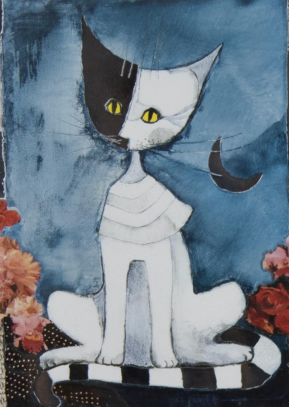 Rosina Wachtmeister comparable auction result: rosina wachtmeister 1939 lithographic print the cat signed in the plate