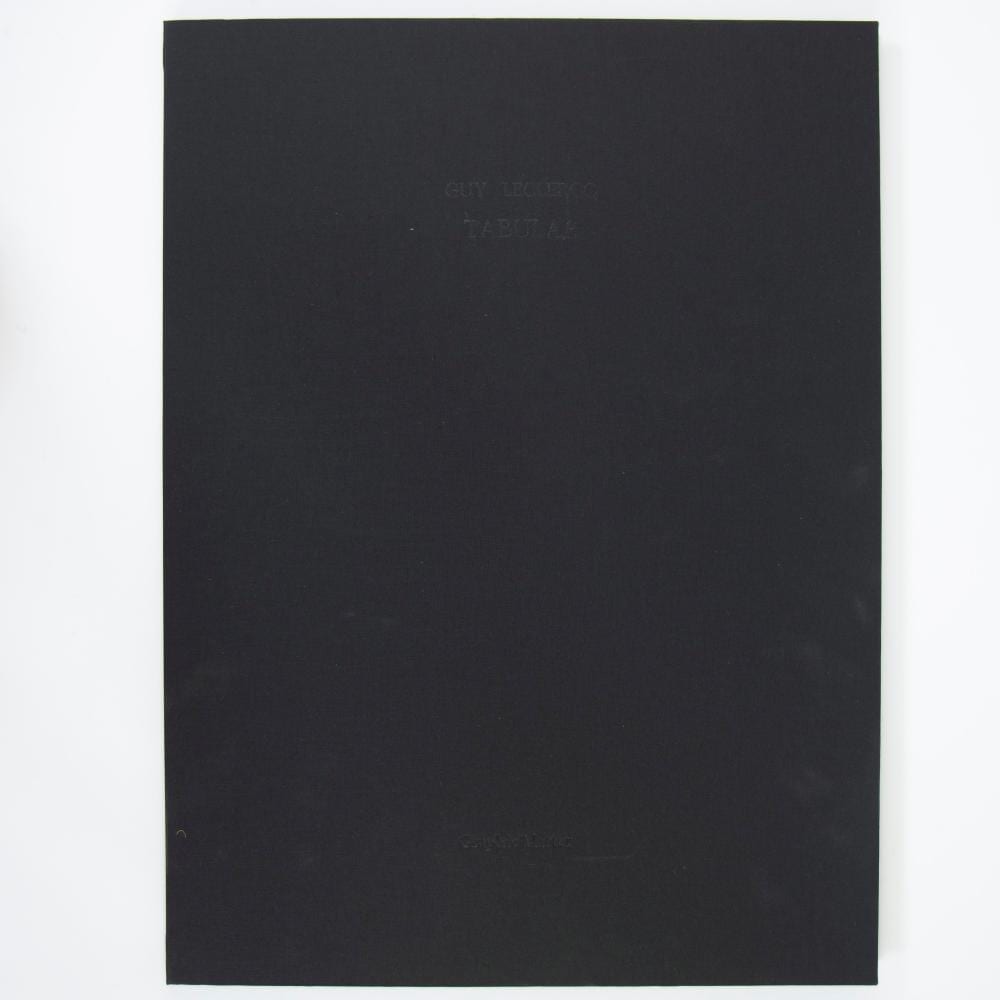 Guy Leclercq comparable auction result: guy leclercq 1940 tabulae 2013 suite of 4 negrita prints on hahnem hle in silver stamped linen folder with title page and colophon page numbered 11 18 and signed