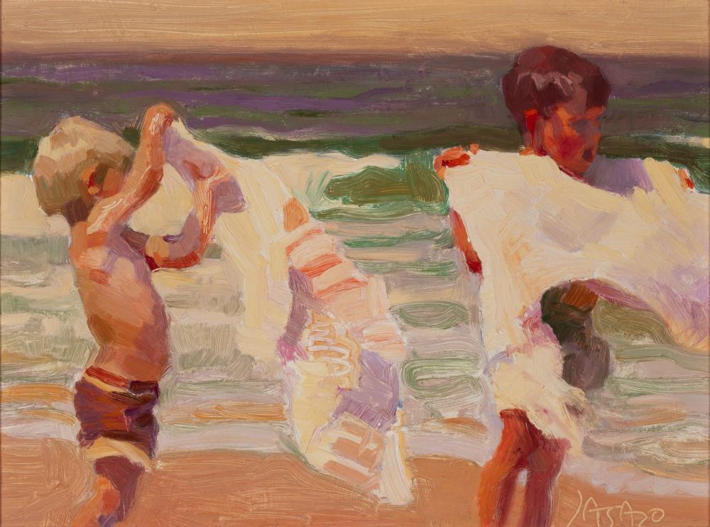 john asaro california b 1937 oil on masonite · Dirk Soulis Auctions · 2024-09-21 John Asaro comparable auction result: john asaro california b 1937 oil on masonite