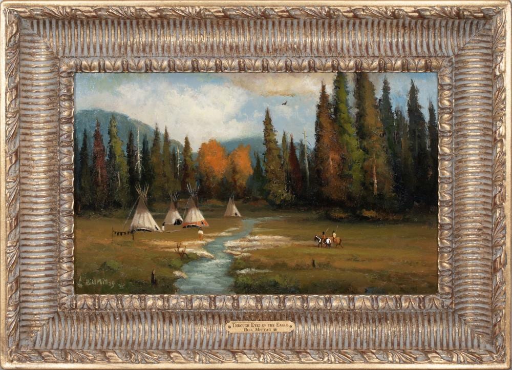 Bill Mittag comparable auction result: bill mittag b 1935 native american oil on canvas