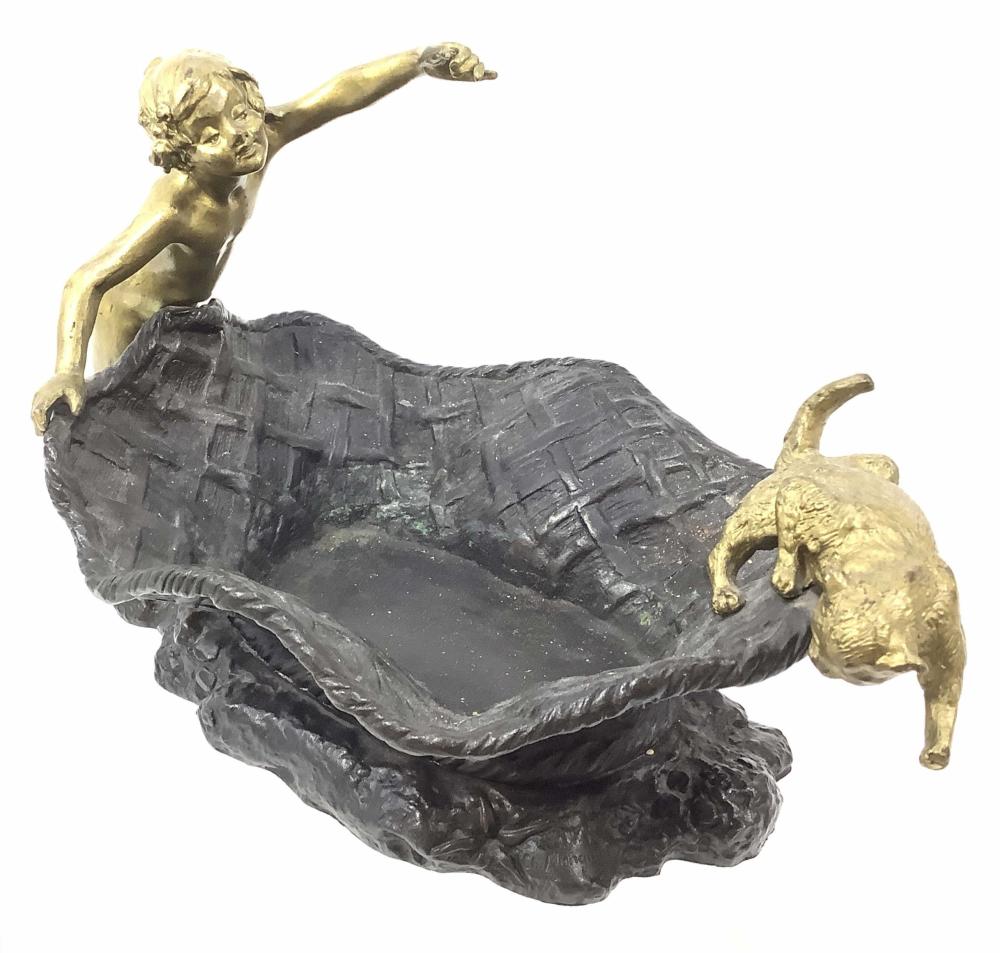 Charlotte Monginot comparable auction result: charlotte monginot 1872 1962 bronze centerpiece