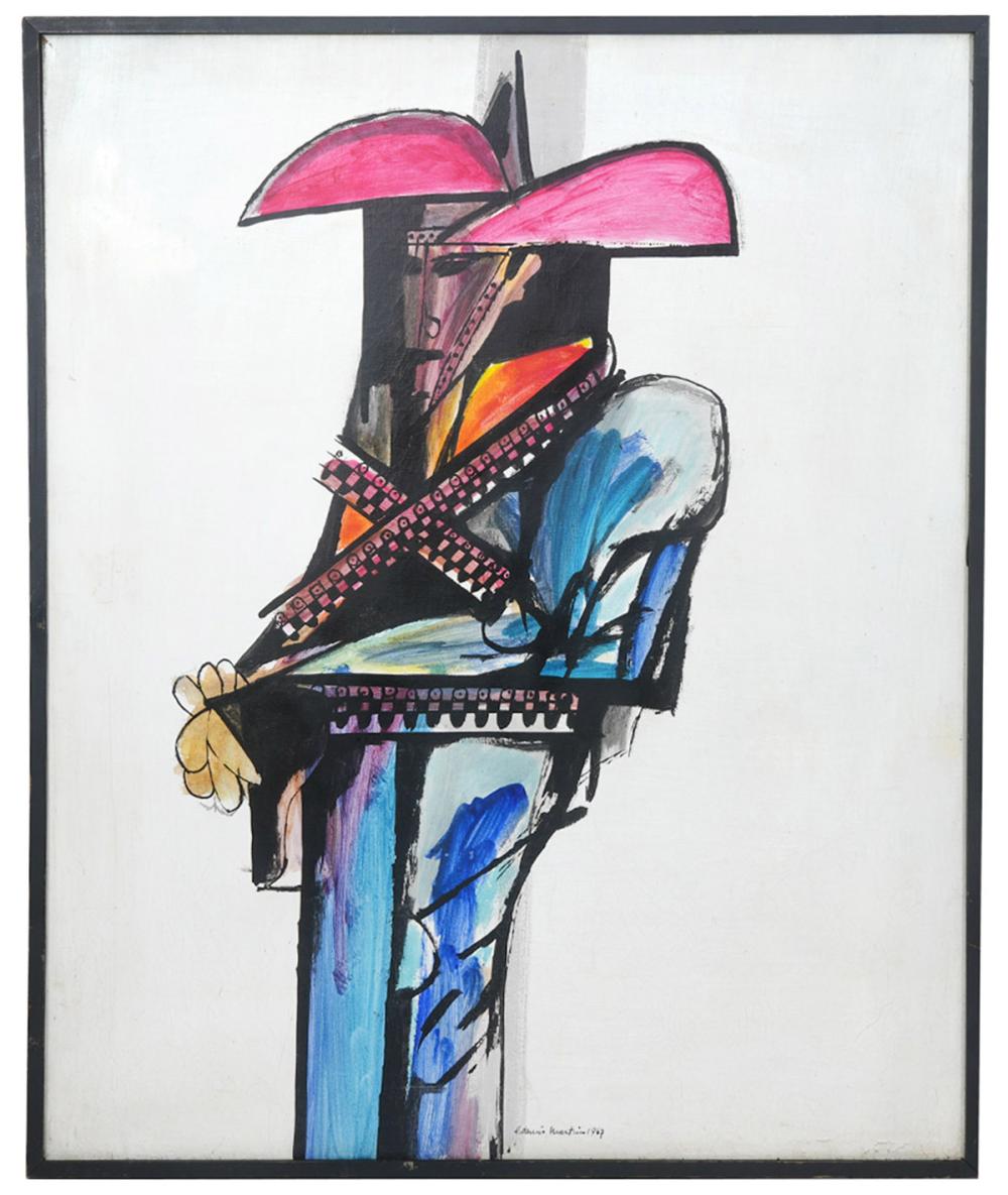 Aldemir Martins comparable auction result: aldemir martins bandito original painting 1967