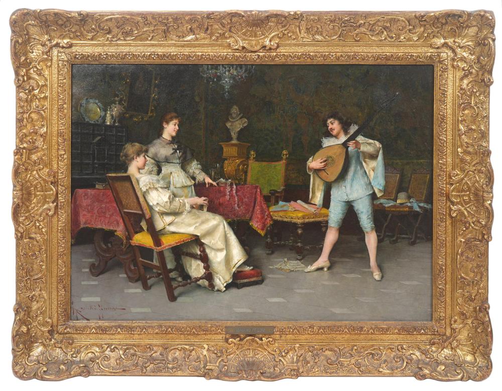 adriano cecchi music party signed painting · Abington Auction Gallery · 2024-09-25 Adriano Cecchi comparable auction result: adriano cecchi music party signed painting