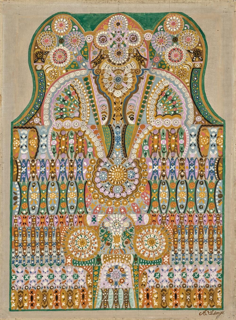 Augustin Lesage comparable auction result: augustin lesage 1876 1954 sans titre huile et graphite sur toile 58 3 x