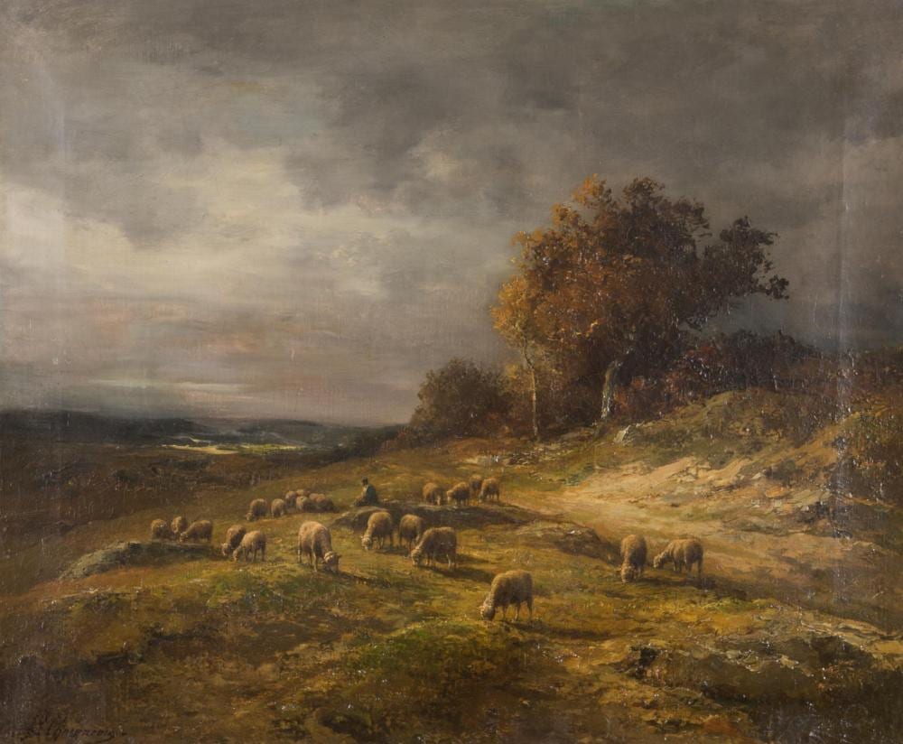 Jean Ferdinand Chaigneau comparable auction result: jean ferdinand chaigneau oil on canvas