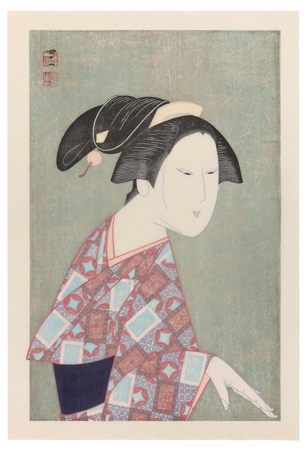 tsuruya kokei japan 1946 woman approaching middle age from toshima woodblock print 23 5 x 16 unframed · Eldred's · 2024-09-27 Tsuruya Kokei comparable auction result: tsuruya kokei japan 1946 woman approaching middle age from toshima woodblock print 23 5 x 16 unframed
