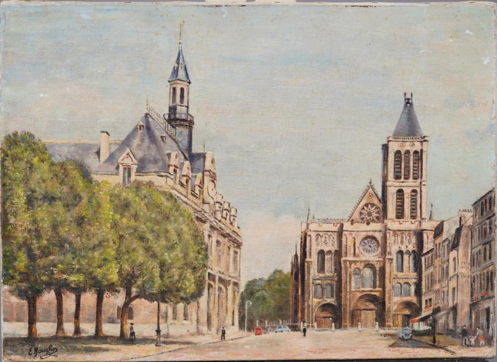 Antique French Impressionist Paris School Street Scene Signed Original Oil Painting sold by Curated Gallery Auctions, lot 106 — auction record photograph