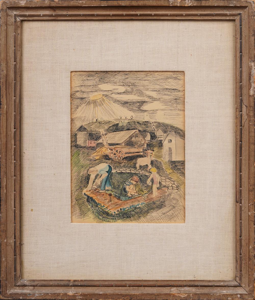 Aida Whedon comparable auction result: aida whedon 1915 1993 antique american modernist listed female artist original watercolor