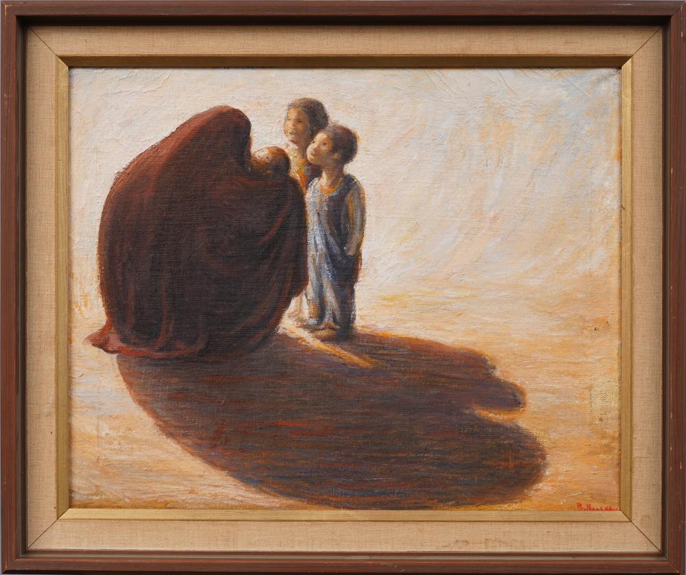 Benito Messeguer comparable auction result: benito messeguer 1927 1983 antique mexican modernist figural landscape framed oil painting