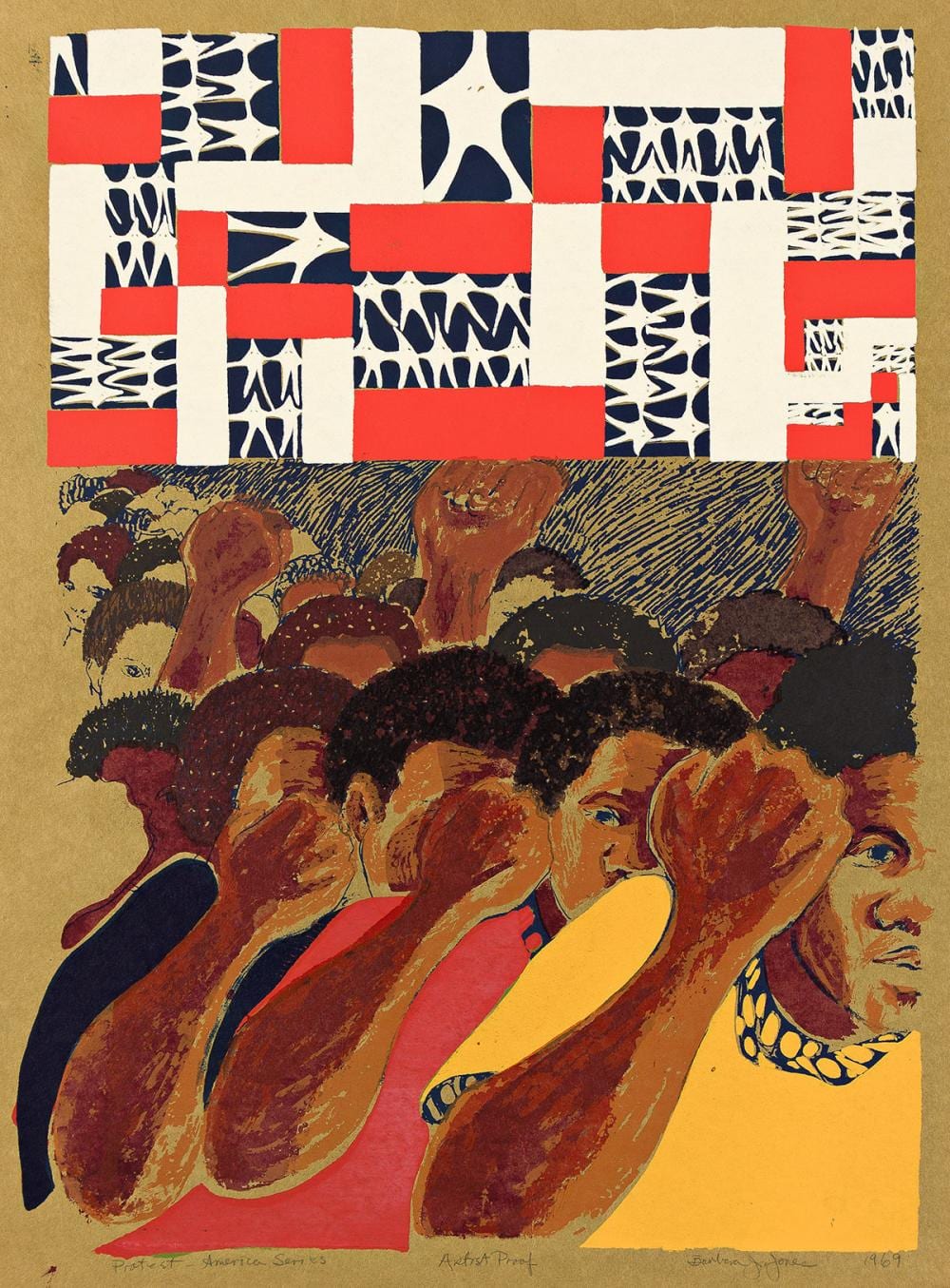 Barbara Jones-Hogu comparable auction result: barbara jones hogu 1938 2017 protest america series land where my father died