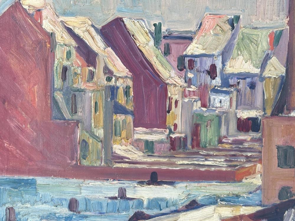 Marthe Guillain comparable auction result: marthe guillain 1890 1974 maisons huile sur panneau fauviste dimensions 26 x 32 cm