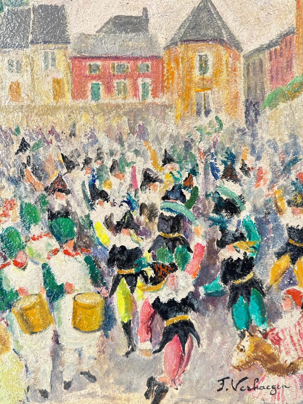 Fernand Verhaegen comparable auction result: fernand verhaegen 1883 1975 les chinels de fosses la ville huile sur panneau dimensions 46 x 35 cm