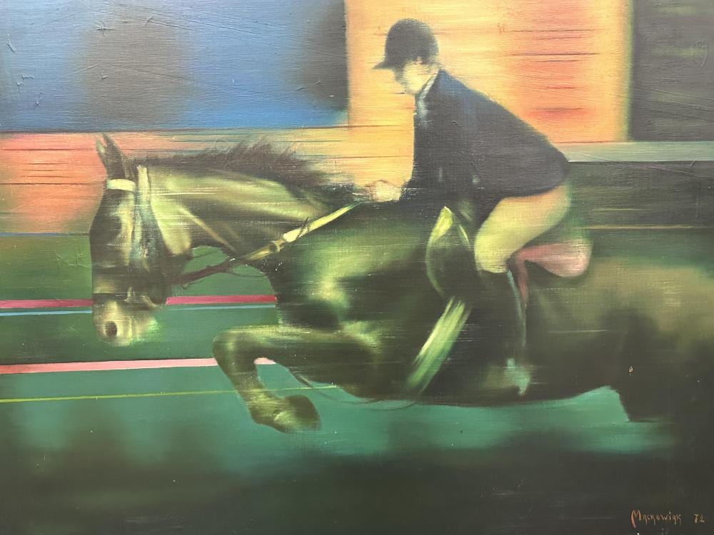 ? Mackowiak comparable auction result: erwin mackowiak 1926 2006 jumping 1972 huile sur toile dimensions 50 x 50 cm