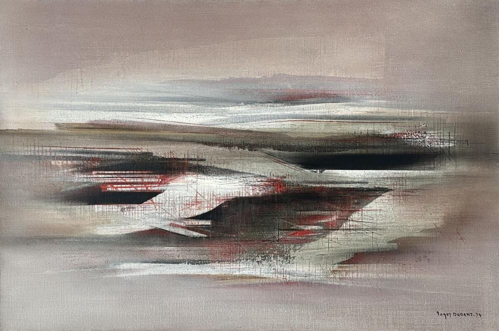 Roger Dudant comparable auction result: roger dudant 1929 2008 abstraction 1974 huile sur toile dimensions 54 x 80 cm