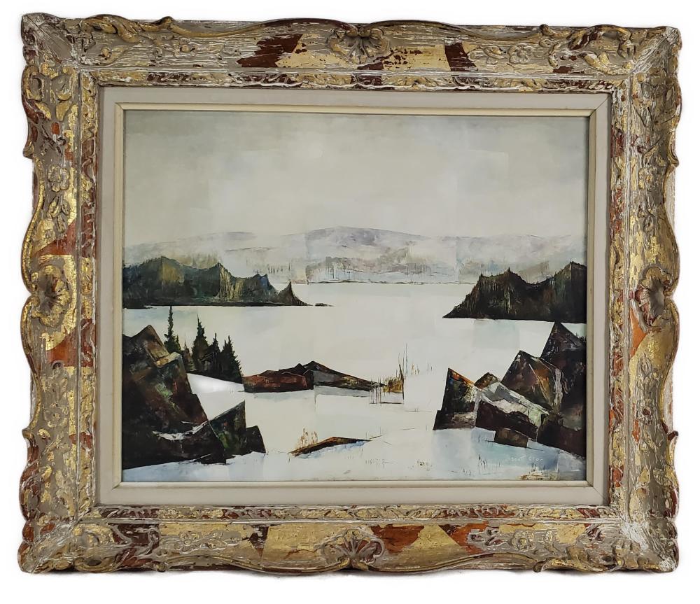 Lewis Scott Croft comparable auction result: lewis scott croft canadian 1911 1980 landscape with lake signed l scott croft lower right oil on board 16 x 20 framed 22 3 4 x 26 1 2