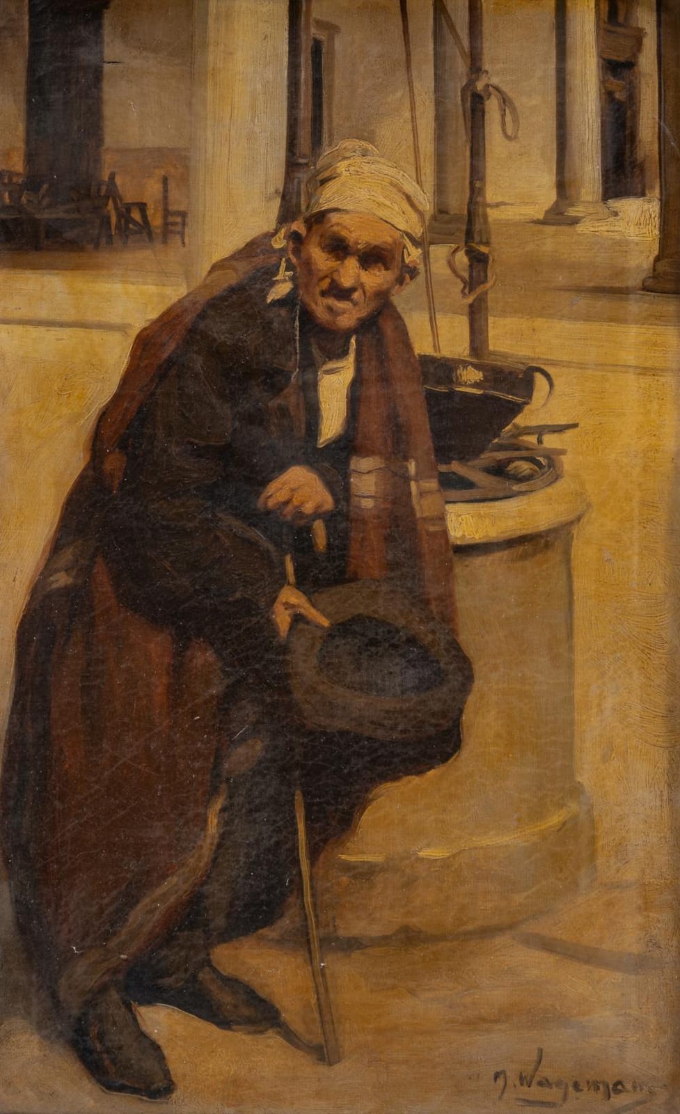 Maurice Wagemans comparable auction result: maurice wagemans 1877 1927 the beggar oil on canvas 80 x 50 cm 31 1 2 x 19 6 in frame 100 x 70 cm 39 3 x 27 5 in
