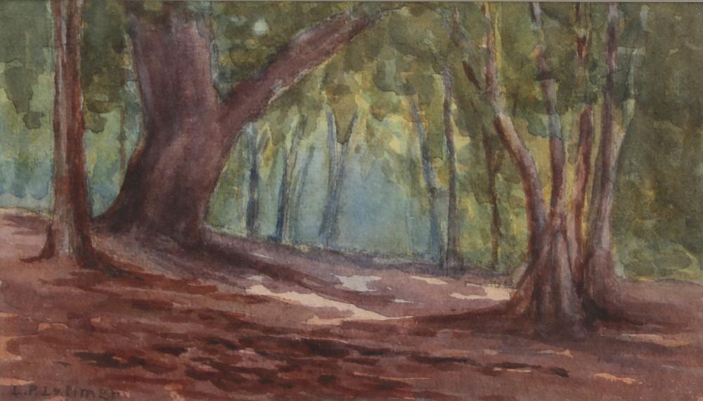 Lorenzo Palmer Latimer comparable auction result: lorenzo palmer latimer american california 1857 1941 forest glade watercolor on paper sight 4 3 4 x 8 1 2in 12 x 21cm
