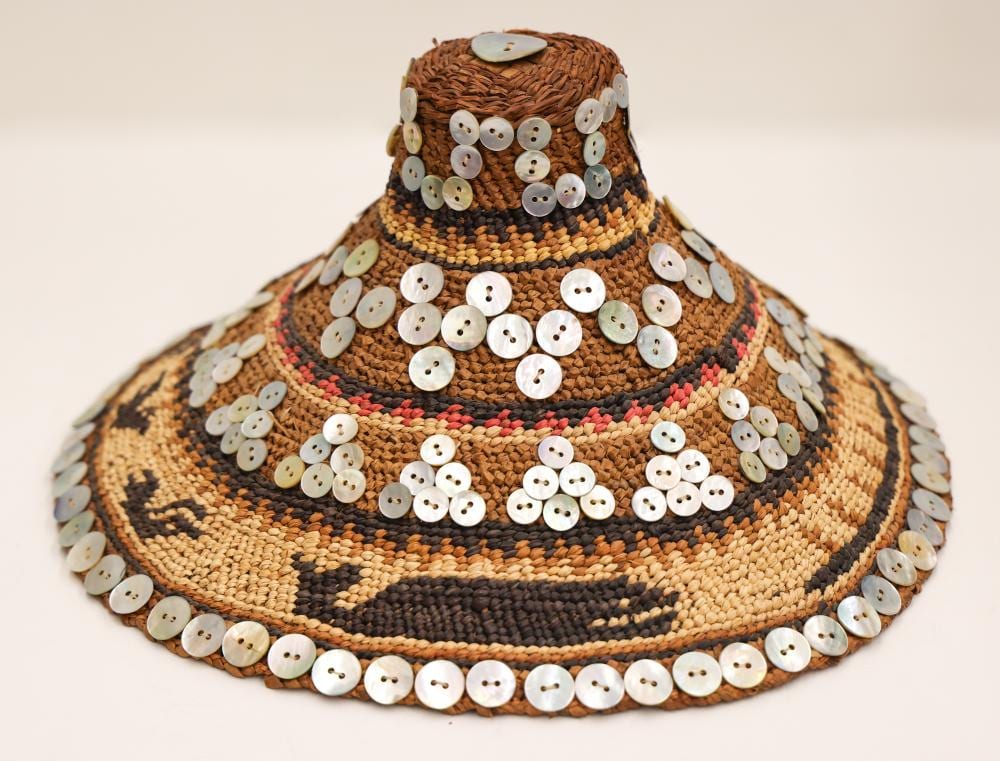 Bruce Miller comparable auction result: bruce miller whaler s hat cedar bark