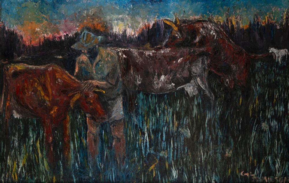 Gil Jamieson comparable auction result: gil jamieson 1934 1992 the farmer