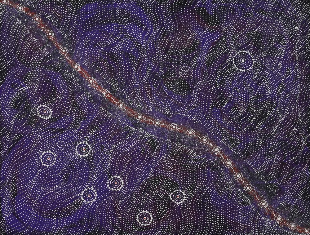 Justinna Napaljarri Sims comparable auction result: justinna napaljarri sims seven sister s dreaming acrylic on canvas 75cm x 98cm
