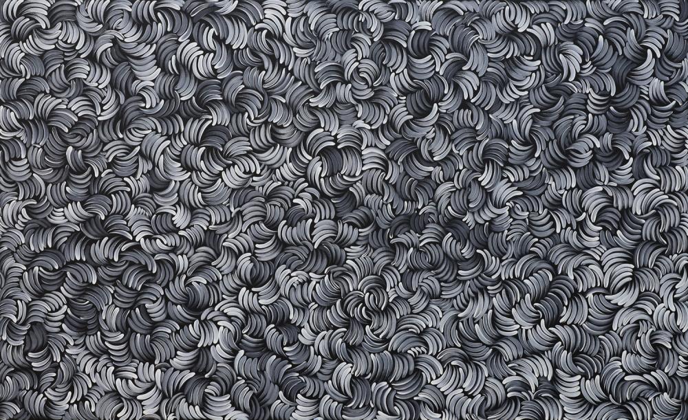 Leanne Nakamarra Oldfield comparable auction result: leanne nakamarra oldfield bush medicine leaves acrylic on linen 91cm x 148cm