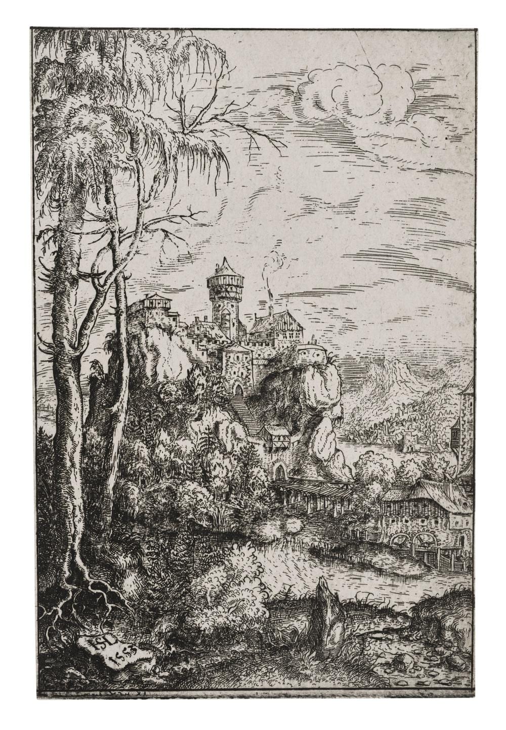 Hanns Lautensack comparable auction result: hanns lautensack 1520 1566 mountainous landscape in the middle a river
