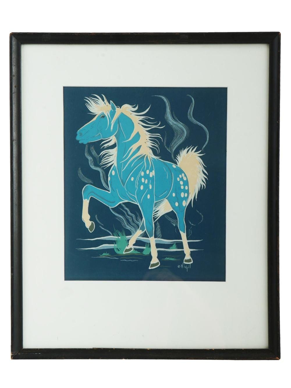 Frank Vigil comparable auction result: american color lithograph by frank paul vigil