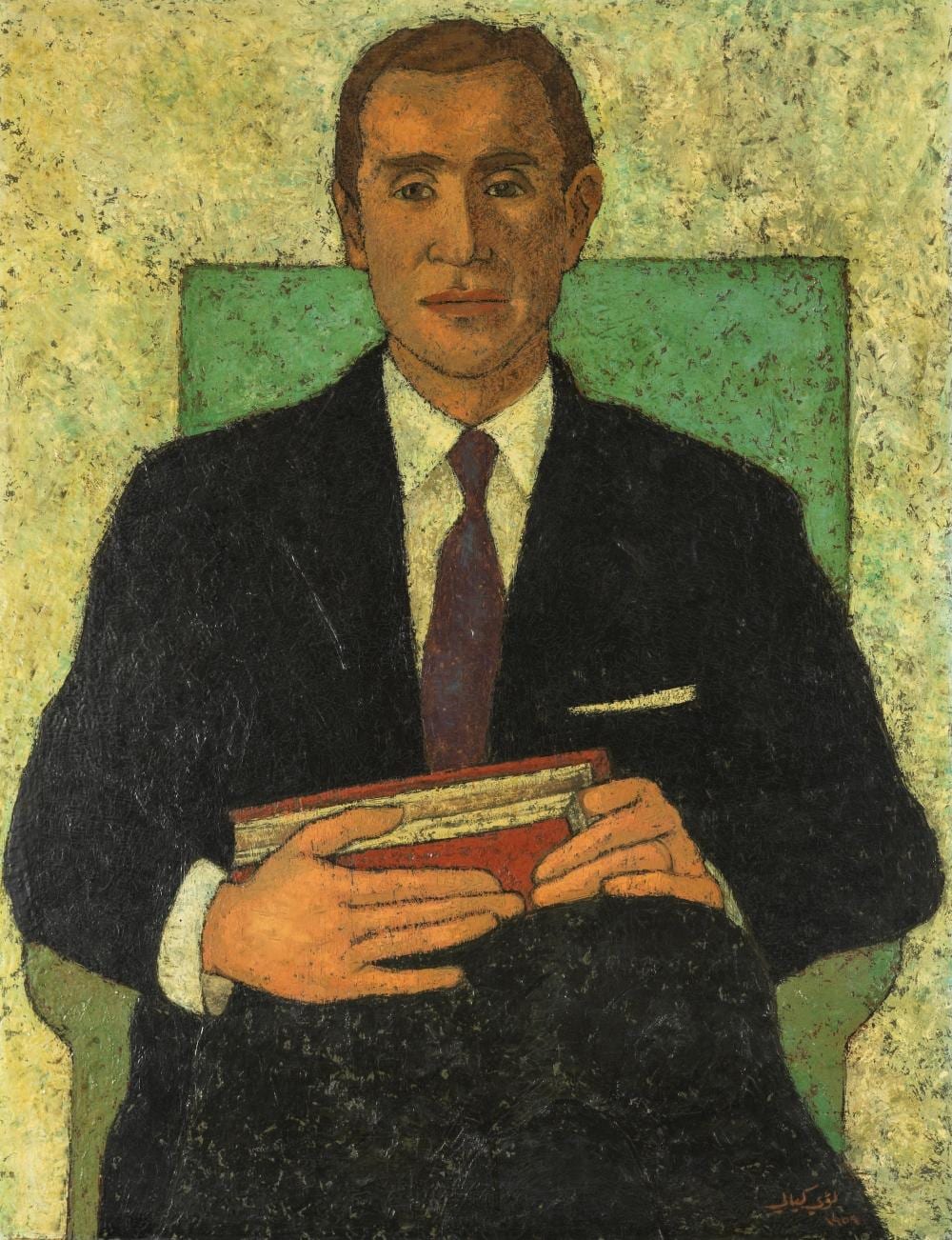 Louay Kayyali comparable auction result: louay kayyali syrie 1934 1978 portrait of a man