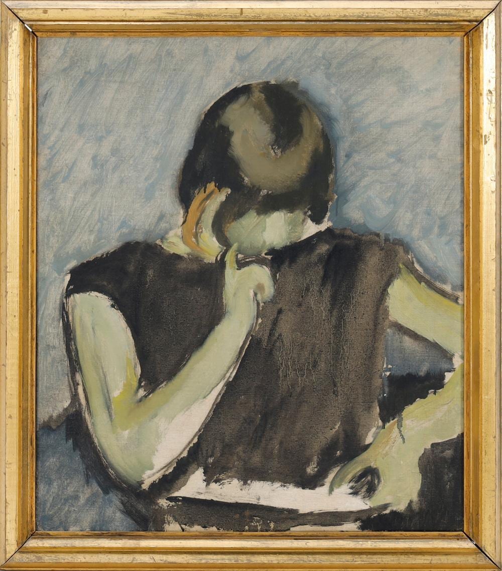 Harald Giersing comparable auction result: harald giersing 1881 1927 reading lady around 1918