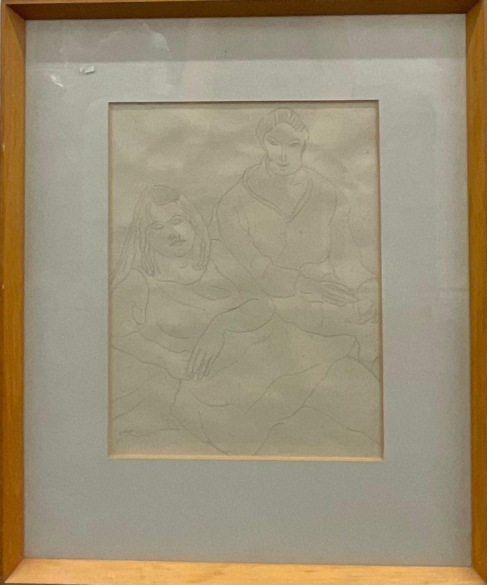 Cedric Morris comparable auction result: cedric lockwood morris 1889 1982 classical figures signed dated 7 24 pencil drawing 32 5cm x 25cm