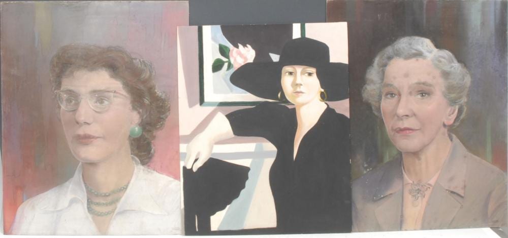 Edward Loxton Knight comparable auction result: edward loxton knight 1905 1993 portrait of a lady signed watercolour on board 51cm x 41cm another similar another david vango 3