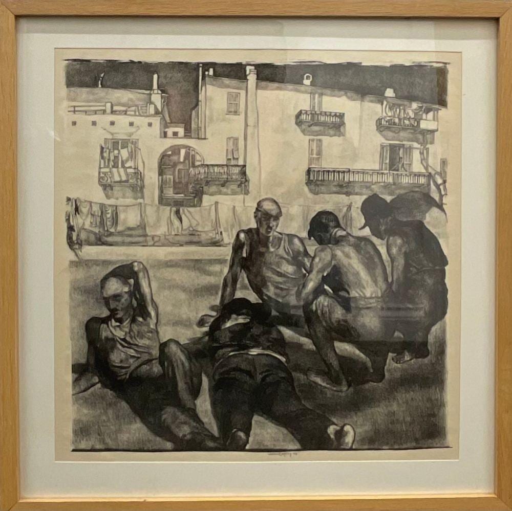 John Copley comparable auction result: john copley 1875 1950 on southern shore alessio lithograph signed in pencil 42cm x 41cm