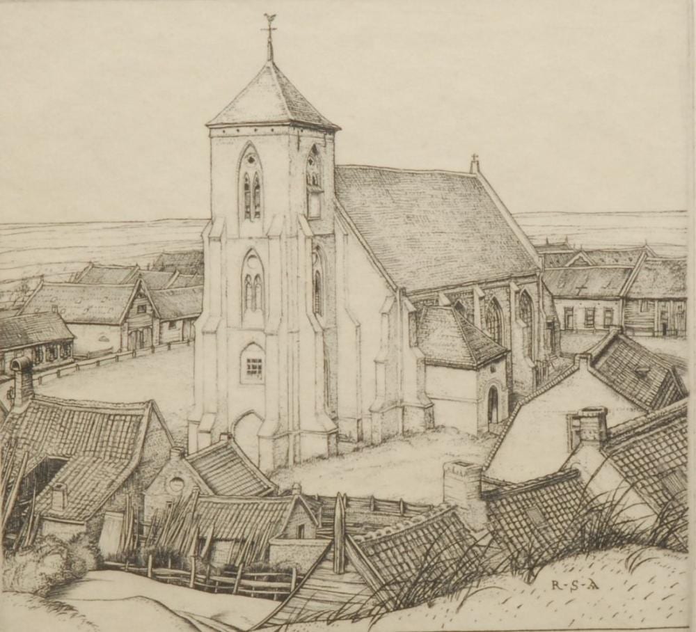 Robert Sargent Austin comparable auction result: robert sargent austin 1895 1973 zoutelande etching signed in pencil numbered 67 75 15cm x 15cm