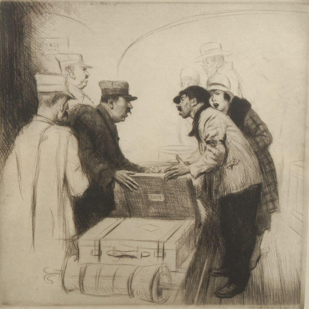 Salomon van Abbé comparable auction result: salomon van abb 1883 1955 the customs signed numbered 35 50 etching 29cm x 28cm