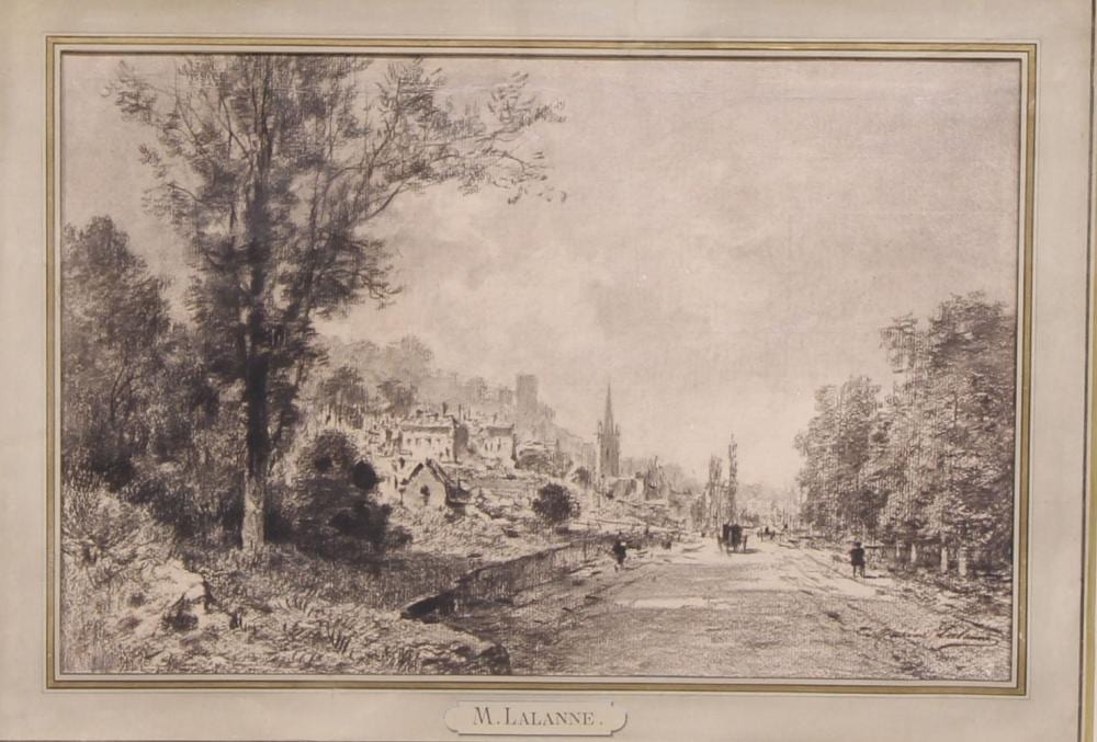 maxime lalanne 1827 1886 french village scene signed charcoal 30cm x 44 5cm · Bamfords Auctioneers and Valuers Ltd · 2024-09-18 Maxime Lalanne comparable auction result: maxime lalanne 1827 1886 french village scene signed charcoal 30cm x 44 5cm