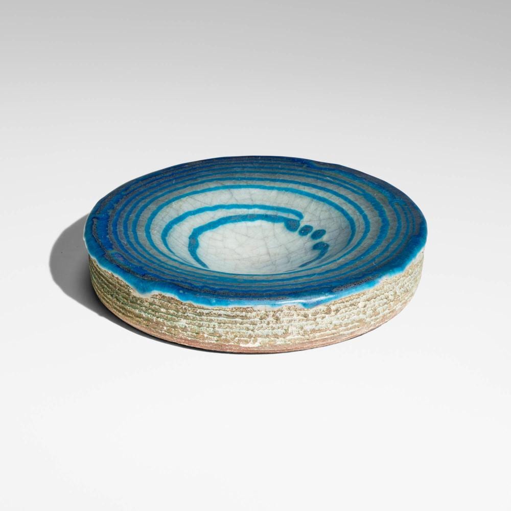 Glen Lukens comparable auction result: glen lukens low bowl