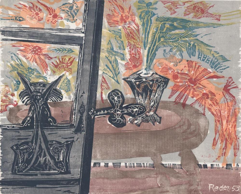 Bernard Reder comparable auction result: bernard reder new york 1953 woodcut