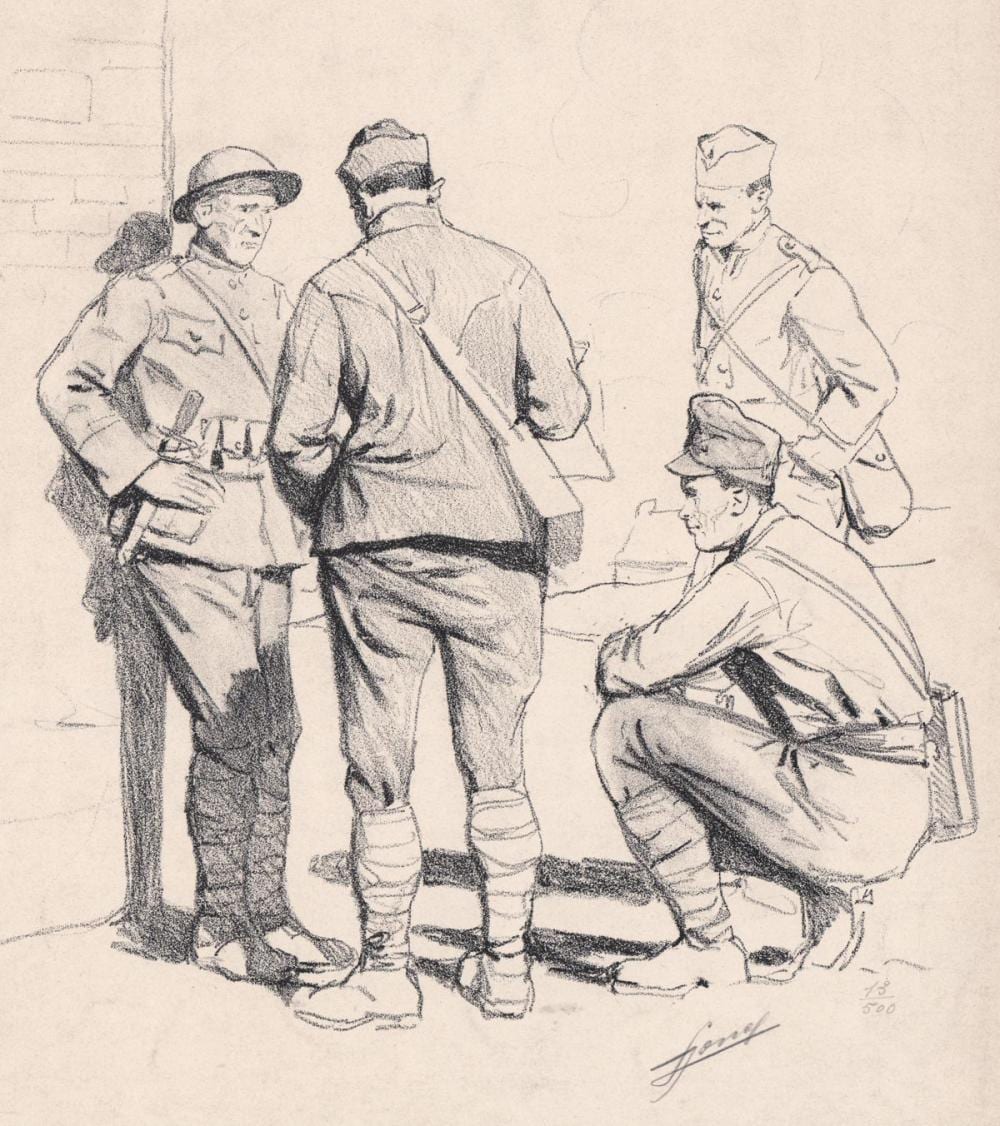 Lucien Hector Jonas comparable auction result: lucien hector jonas s n lithograph world war i
