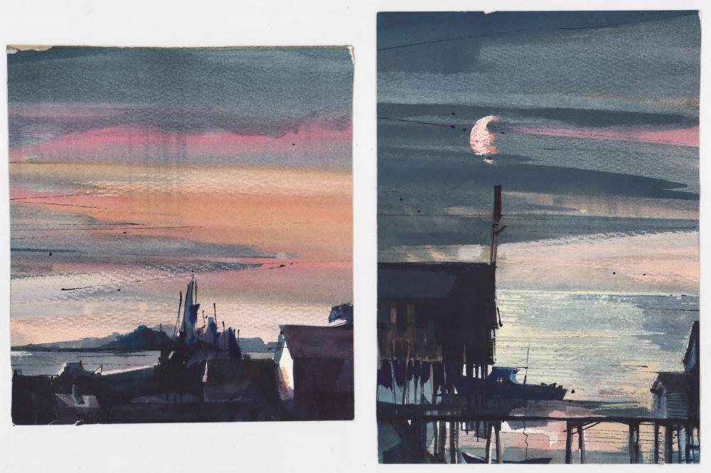 Joseph Harry Wheater comparable auction result: joseph harry wheater massachusetts watercolors