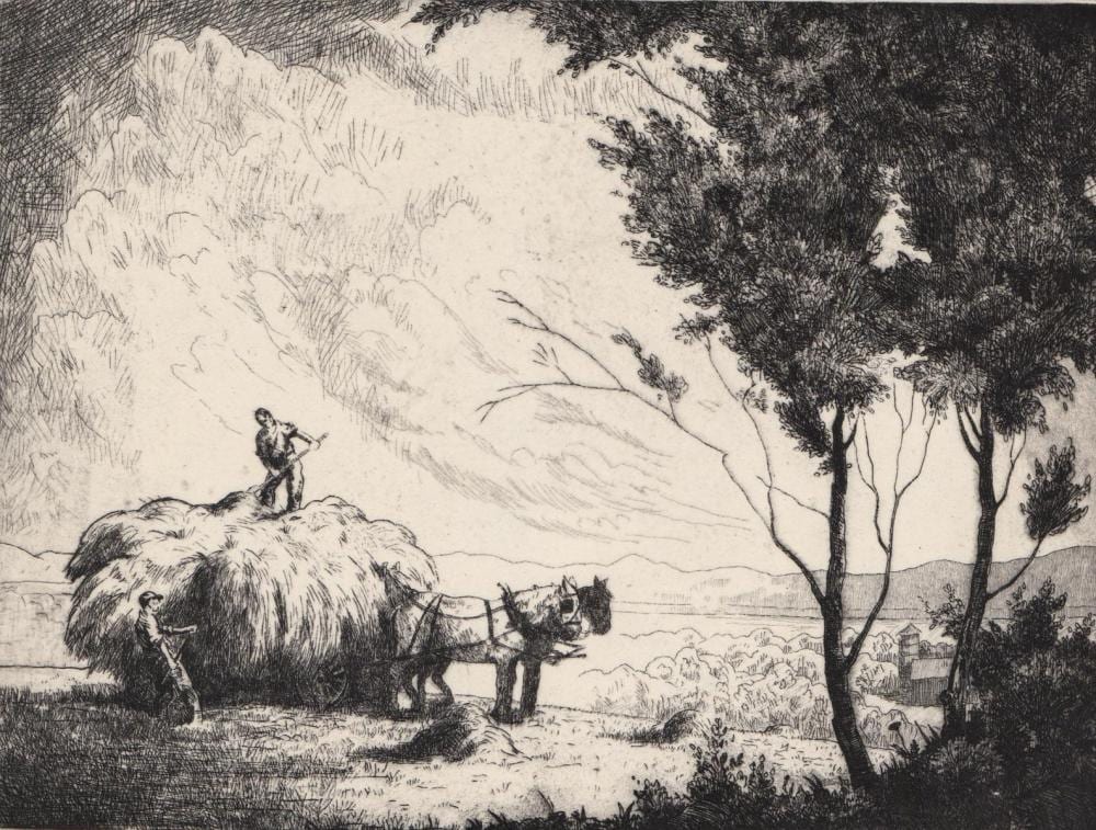 Keith Shaw Williams comparable auction result: keith shaw williams s n etching haying time