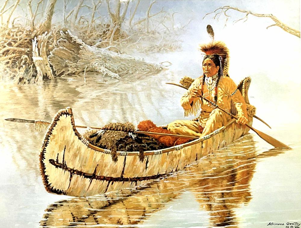 Michael Gentry comparable auction result: michael gentry signed ap silent passage lithograph