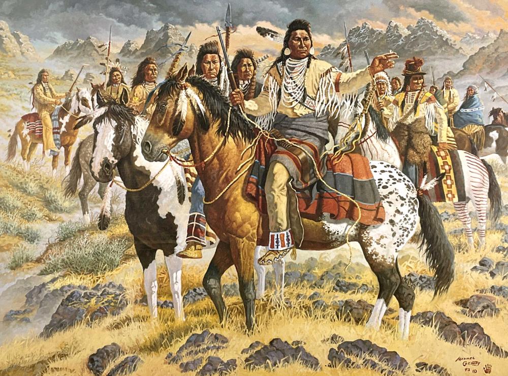 Michael Gentry comparable auction result: michael gentry signed artist proof joseph the warrior litho