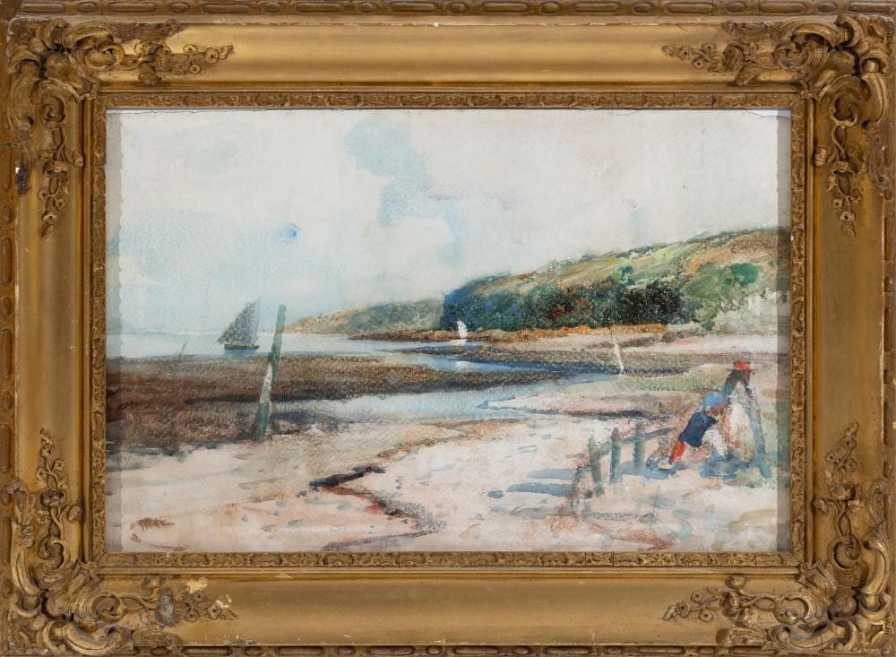 james kay rws 1858 1942 beach scene watercolour 28 x 43cm frame size 42 x 57cm · Lawsons · 2024-09-24 James Kay comparable auction result: james kay rws 1858 1942 beach scene watercolour 28 x 43cm frame size 42 x 57cm